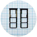 Тримач SIM карти та карти пам'яті Xiaomi Redmi 7 (синій на 2 SIM + Micro SD)