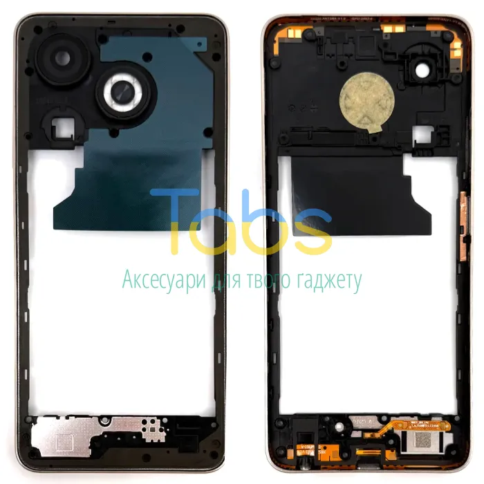 Рамка корпусу Infinix Smart 8 X6525 (золотиста зі склом камери) - зображення 1