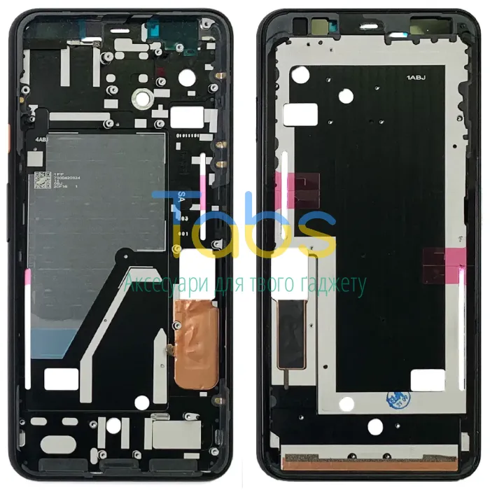 Рамка дисплея Google Pixel 4 XL (чорний з помаранчевою кнопкою) Original Quality - изображение 1
