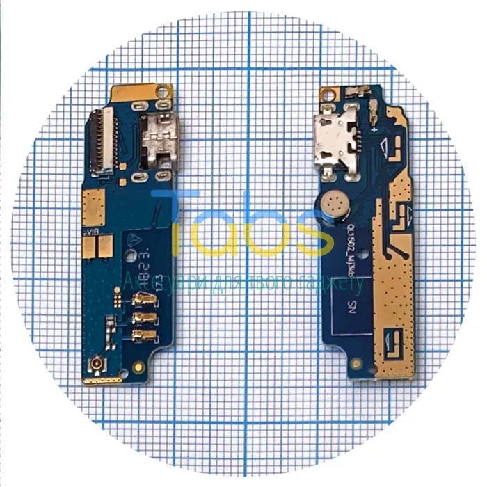Шлейф Asus ZenFone Max ZC550KL - Версія А, QL1502 з роз'ємом зарядки та мікрофоном - нижня плата High Quality - зображення 1