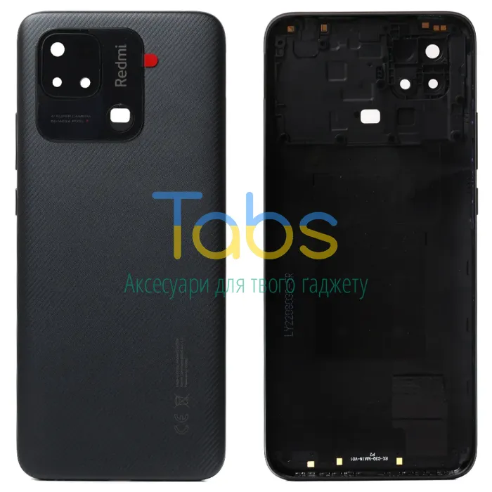 Задня кришка для Xiaomi Redmi 10C 220333QAG (сіра зі склом камери) Original Quality - зображення 1
