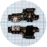 Шлейф Realme C21Y з роз'ємами зарядки та навушників, мікрофоном - нижня плата High Quality