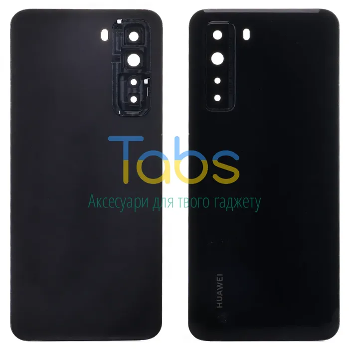 Задня кришка для Huawei P40 lite 5G CDY-NX9A (чорна зі склом камери) Original Quality - зображення 1