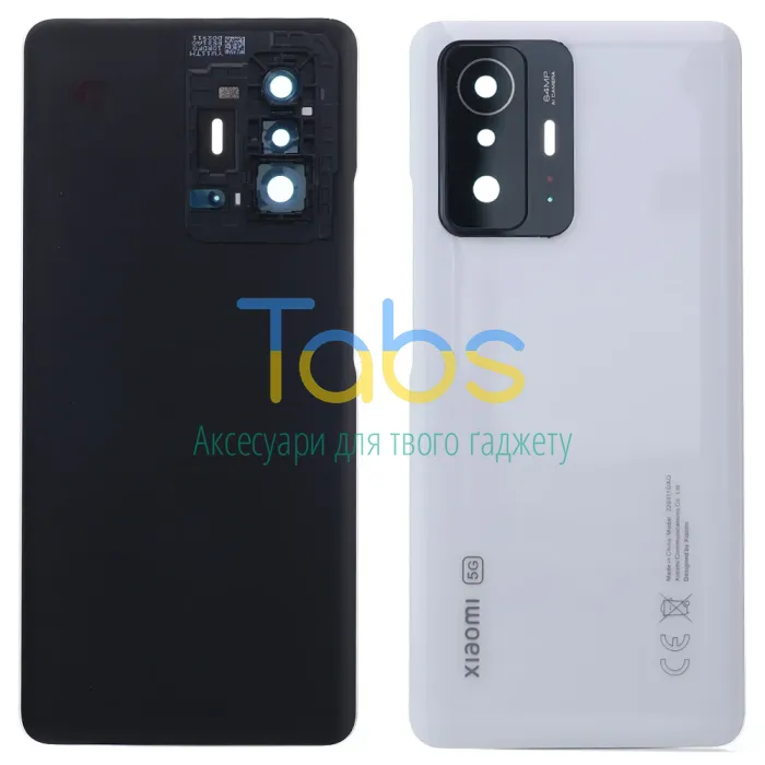 Задня кришка для Xiaomi 11T, 11T Pro (біла зі склом камери) Original Quality - зображення 1