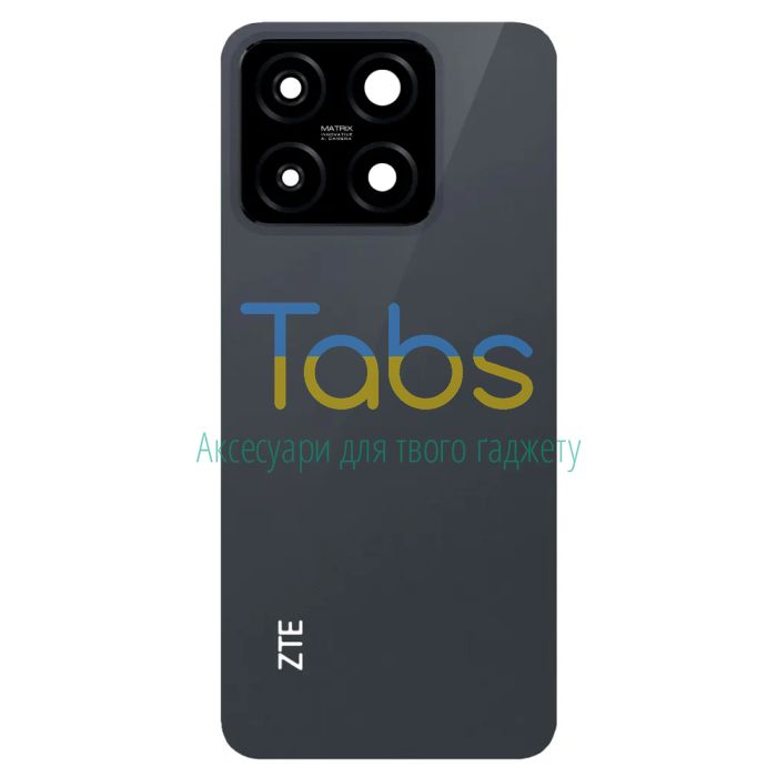 Задня кришка для ZTE Blade A55 (чорна зі склом камери) Original Quality - изображение 1