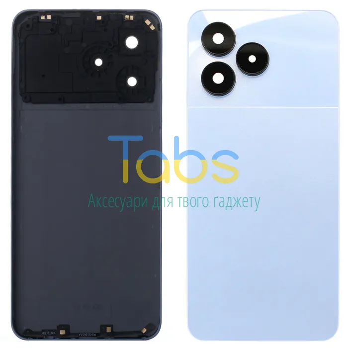Задня кришка для Realme Note 50 (блакитна зі склом камери) Original Quality - зображення 1