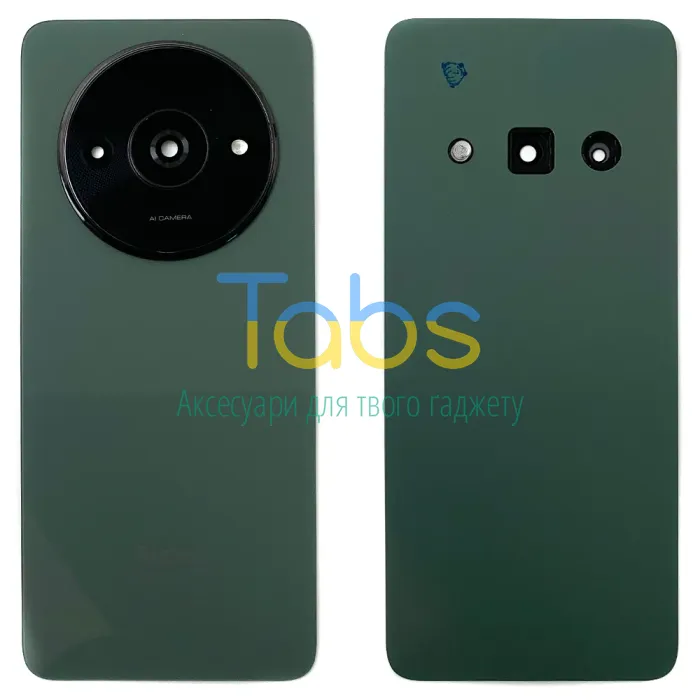 Задняя крышка для Xiaomi Redmi A3 (зелена зі склом камери) Original Quality - изображение 1