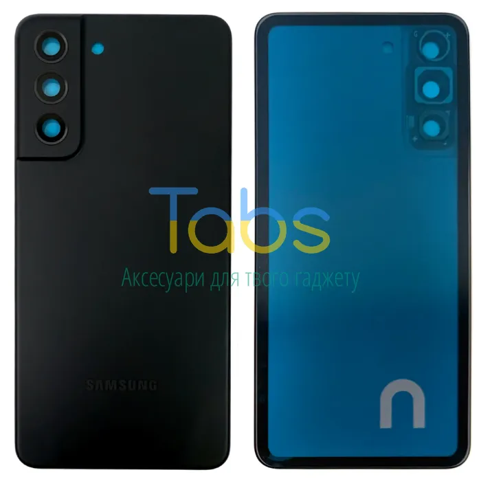 Задня кришка для Samsung Galaxy S21 FE 5G G990B (чорна  зі склом камери) Original Quality - зображення 1