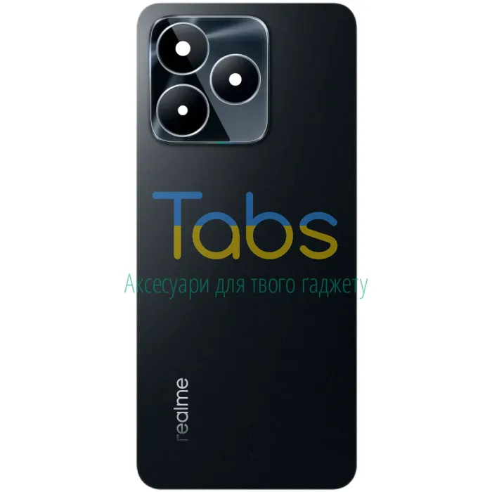 Задня кришка для Realme C53 RMX3760 (чорна зі склом камери) Original Quality - изображение 2