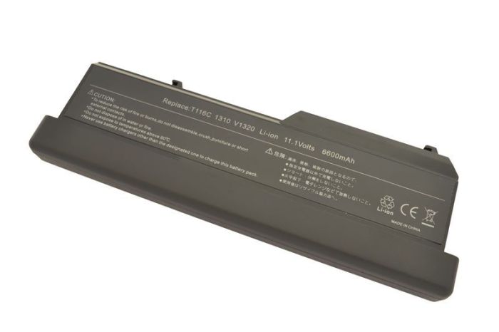 Посилений акумулятор для ноутбука Dell T114C Vostro 1310 11.1V Black 6600mAh OEM