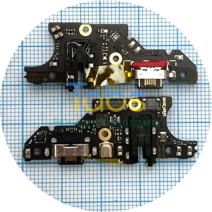 Шлейф Motorola Moto G34 XT2363-2 з роз'ємами зарядки, навушників та мікрофоном - нижня плата Original Quality - зображення 1