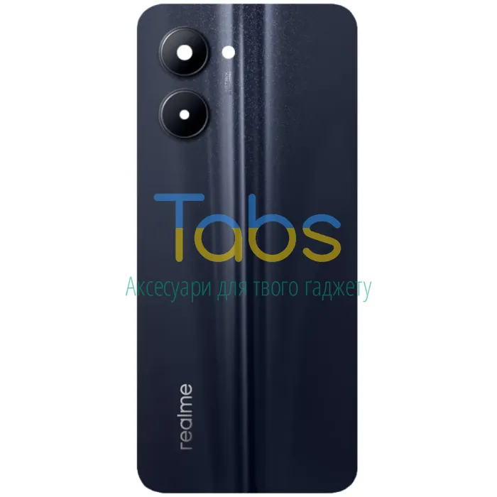 Задня кришка для Realme C33 2023 (чорна зі склом камери) Original Quality - зображення 2