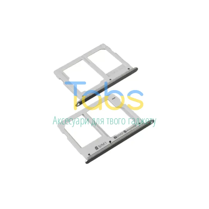 Тримач Sim карти Samsung Galaxy A3 2016 A310, A5 2016 A510, A7 2016 A710H (сірий 2 SIM (1 SIM + Micro SD)) - зображення 1