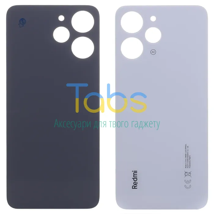 Задня кришка для Xiaomi Redmi 12 (біла ) Original Quality - зображення 1