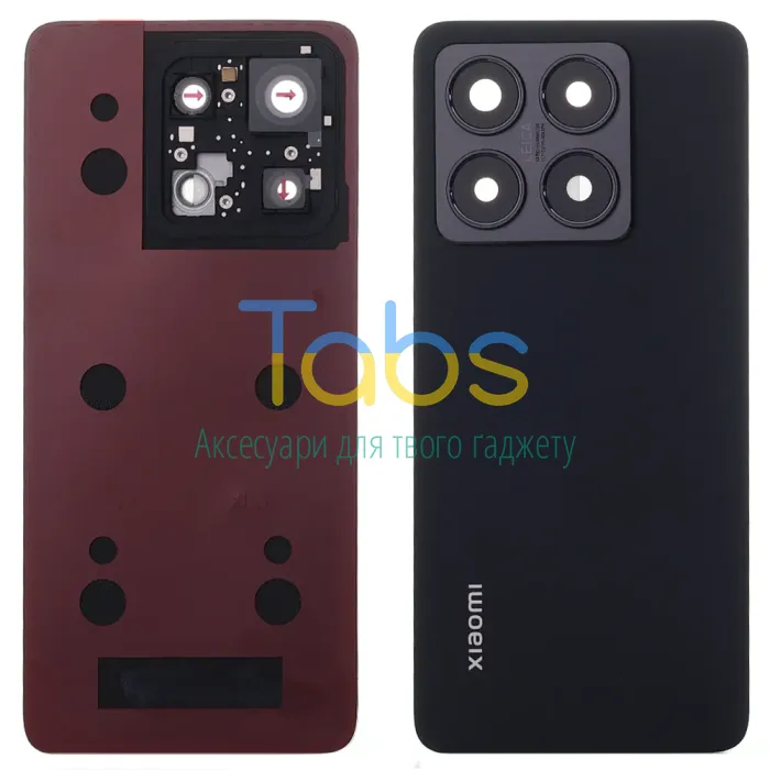 Задня кришка для Xiaomi 14T (чорна Original New зі склом камери) - зображення 1