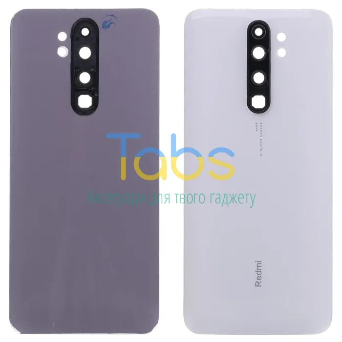 Задня кришка для Xiaomi Redmi Note 8 Pro M1906G7I (біла  зі склом камери) Original Quality - зображення 1