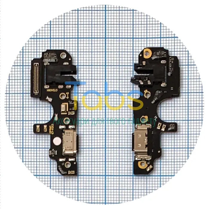 Шлейф Realme C67 RMX3890 з роз'ємами зарядки та навушників, мікрофоном - нижня плата High Quality - зображення 1