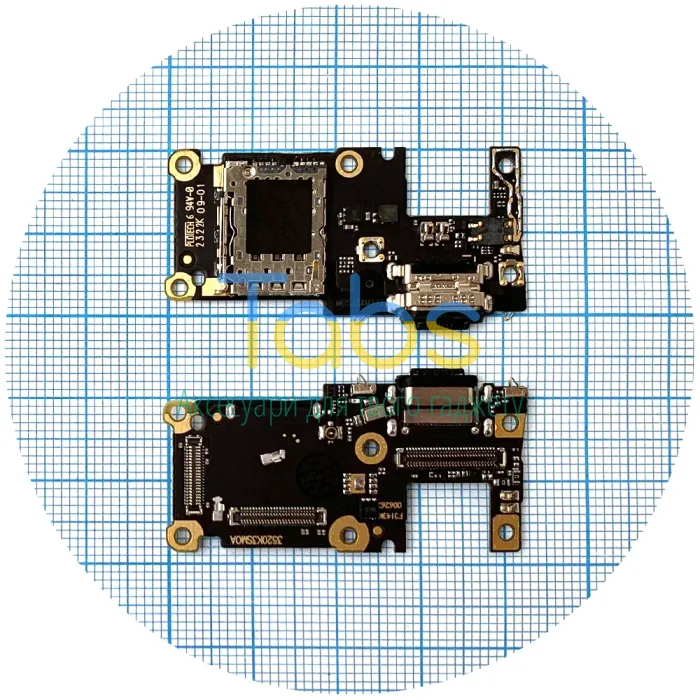 Шлейф для Xiaomi 11T, 11T Pro з роз'ємами зарядки та SIM картки, мікрофоном - нижня плата - зображення 1