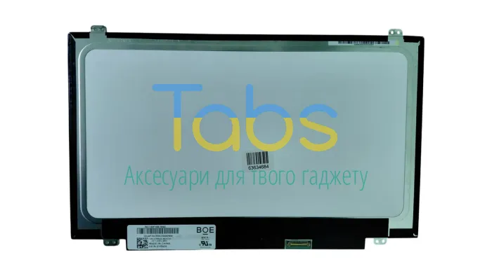 Матрица для ноутбука 14,0", Slim (тонкая), 30 pin eDP (снизу справа), 1920x1080, Светодиодная (LED), крепления сверху/снизу, матовая, BOE-Hydis, NV140FHM-N4A - изображение 1
