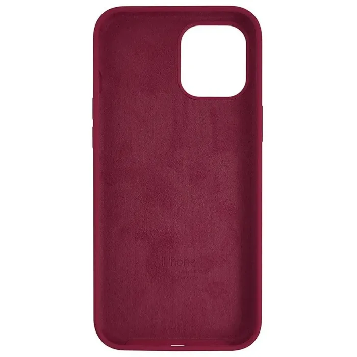 Чехол Quality Silicone Case iPhone 12 Pro Max Bordo (52)