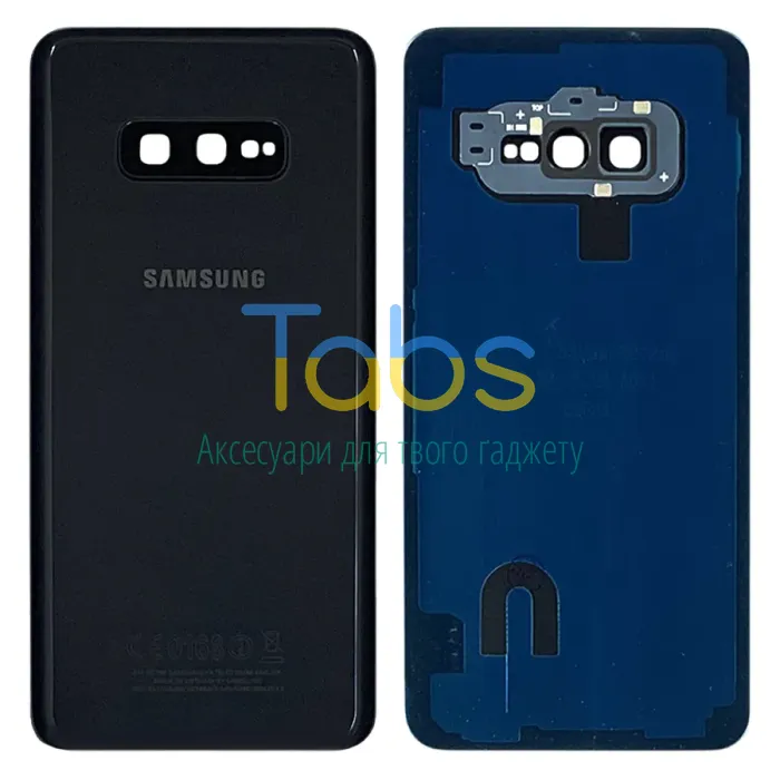 Задня кришка для Samsung Galaxy S10e G970F (чорна  зі склом камери) Original Quality - зображення 1