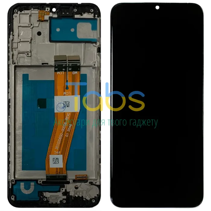 Дисплей для Samsung Galaxy A02s A025F, M02S M025F 160 x 72 мм + тачскрін з рамкою (жовтий шлейф) - зображення 1