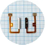 Шлейф Xiaomi Mi 11 Lite Mi 11 Lite 5G NE з кнопкою включення та сканером відбитка пальця (сріблястий) Original Quality