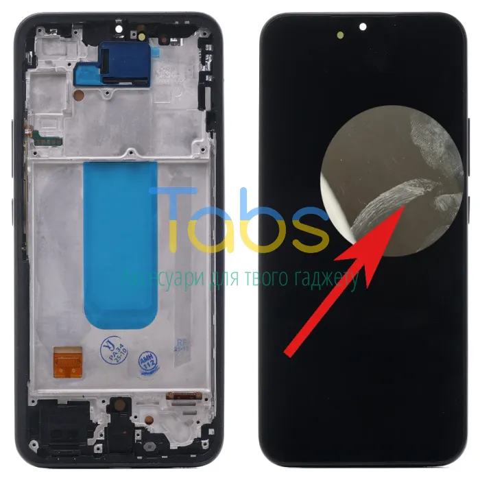 Дисплей для Samsung Galaxy A34 A346B з тачскріном (OLED Small LCD з рамкою - уцінка) - зображення 1