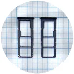 Тримач SIM карти Samsung Galaxy M32 M325F (синій на 2 SIM + MicroSD)