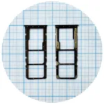 Тримач SIM карти Xiaomi Redmi Note 10, Redmi Note 10s (сірий на 2 SIM + Micro SD)