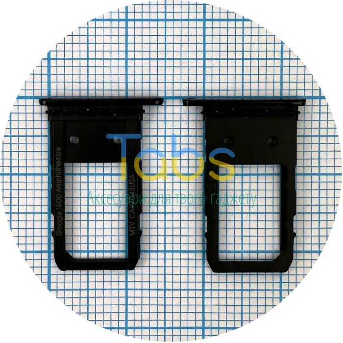Тримач SIM карти Google Pixel 3a, Pixel 3a XL (чорний) - изображение 1