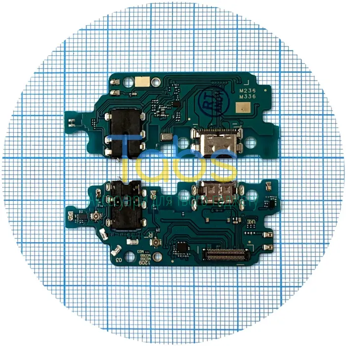 Шлейф Samsung Galaxy M23 M236B, M33 M336B з роз'ємами зарядки та навушників, мікрофоном - нижня плата High Quality - зображення 1