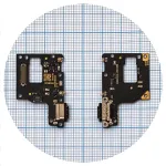 Шлейф Xiaomi Mi 9 Lite з роз'ємом зарядки та мікрофоном - нижня плата High Quality