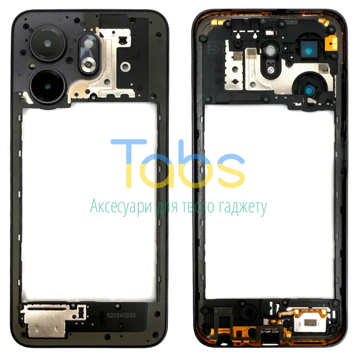 Рамка корпусу Infinix Smart 9 X6532 (чорна зі склом камери) - зображення 1
