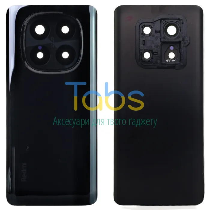 Задняя крышка Xiaomi Redmi Note 14 Pro+ Plus (черная со стеклом камеры) Original Quality - зображення 1