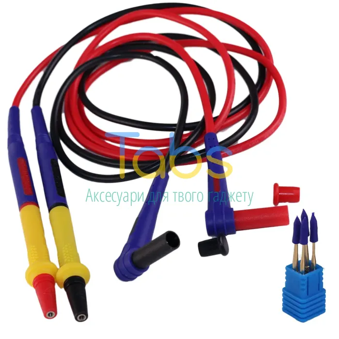 Щупи для мультиметра Mechanic RP15, 1000V 20A (товщина голки 0,1 мм, змінні голки, покриття голок позолочена сталь) - зображення 1