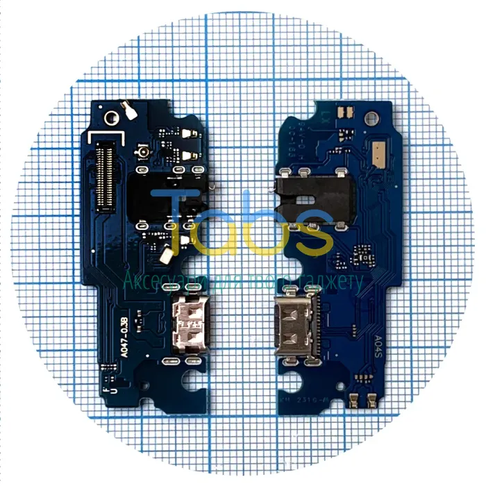 Шлейф Samsung Galaxy A04s A047F з роз'ємами зарядки та навушників, мікрофоном - нижня плата - зображення 1