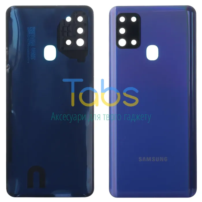 Задня кришка для Samsung Galaxy A21s A217F (синя зі склом камери) Original Quality - зображення 1