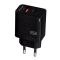 Мережевий зарядний пристрій (адаптер) WALKER WH-43 35W GAN PD_35W, QC3.0_30W black