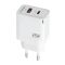 Мережевий зарядний пристрій (адаптер) WALKER WH-43 35W GAN PD_35W, QC3.0_30W white