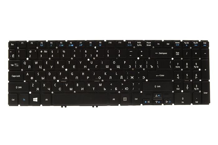 Клавіатура для ноутбука ACER Aspire V5-552, V5-573 підсвічування клавіш, Чорна, Без рамки