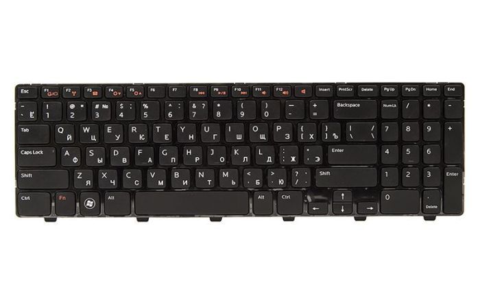 Клавіатура для ноутбука DELL Inspiron 15R: N5110, M5110 Чорна, чорна рамка