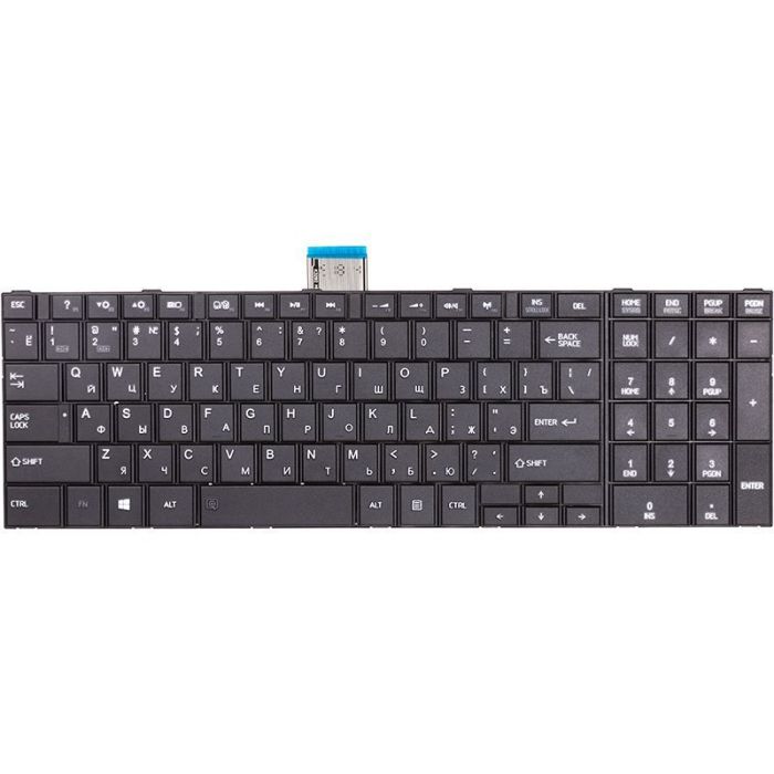 Клавіатура для ноутбука TOSHIBA Satellite C50, C50A Чорна, чорна рамка