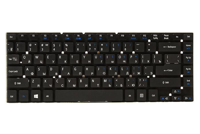 Клавіатура для ноутбука ACER Aspire 3830, 4830 Чорна, Без рамки (Win 7)