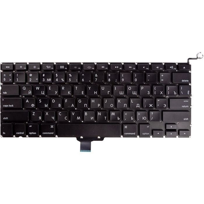 Клавіатура для ноутбука Apple MacBook Pro 13" A1278, 2009-2012 Чорна, Без рамки