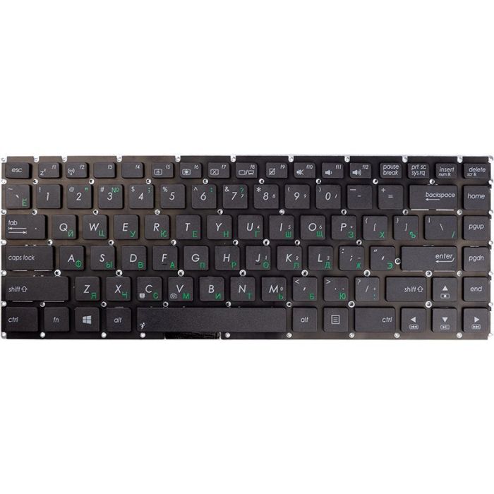 Клавіатура для ноутбука Asus S46, K46, Чорна, Без рамки