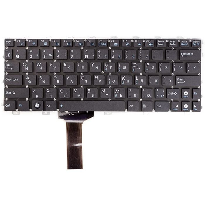 Клавіатура для ноутбука Asus Eee PC 1011CX, 1015BX, Чорна, Без рамки