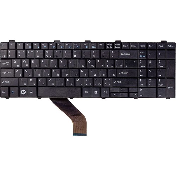Клавіатура для ноутбука Fujitsu Lifebook AH530, NH751 чорний