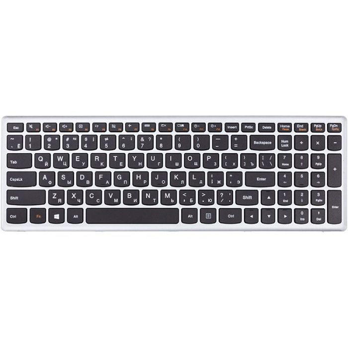 Клавіатура для ноутбука Asus ZenBook UX32, UX32A Чорна, сіра рамка