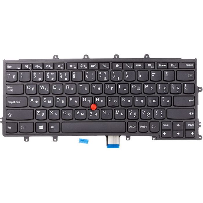 Клавіатура для ноутбука Lenovo Thinkpad X230s, X240 Чорна, чорна рамка